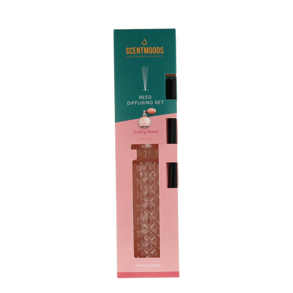 ScentMood Diffuser La vie & Glass Pink Reed inkl Glas und Stäbchen 150 ml