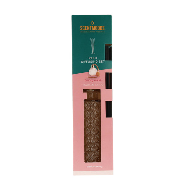 ScentMood Diffuser Madame Coco & Glass Brown Reed inkl Glas und Stäbchen 150 ml