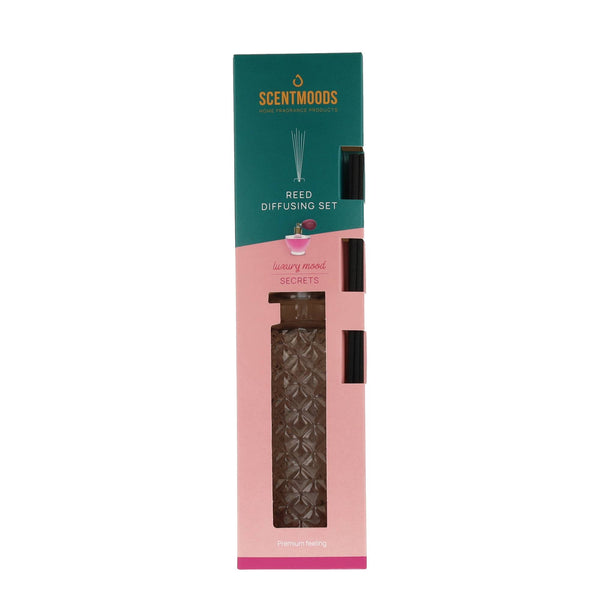 ScentMood Diffuser Secrets & Glass Grey Reed inkl Glas und Stäbchen 150 ml