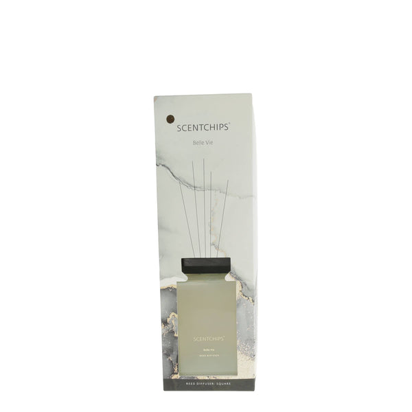 Scentchips Diffuser Square Belle Vie Reed inkl Glas und Stäbchen XXL  1000ml