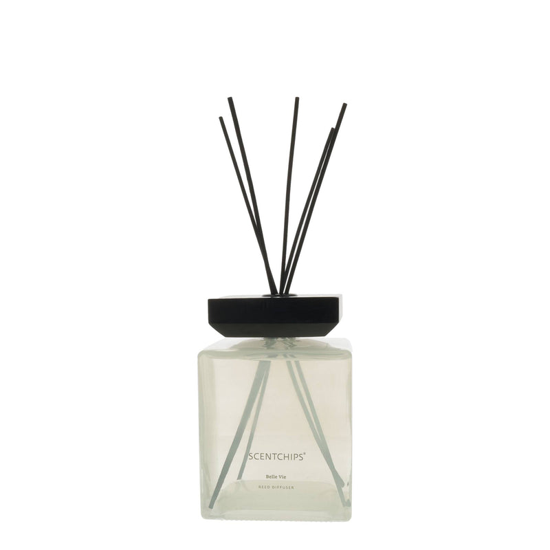 Scentchips Diffuser Square Belle Vie Reed inkl Glas und Stäbchen XXL  1000ml