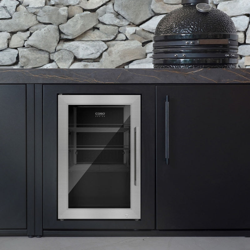 Caso Flaschenkühlschrank BBQ Cooler Inox S-L (links)