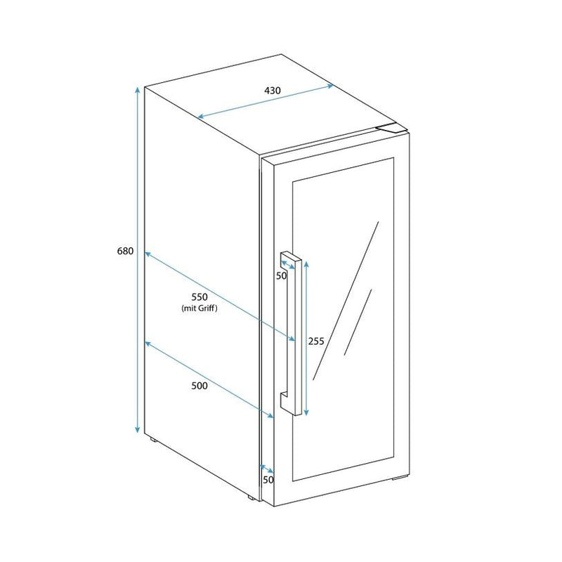Caso Flaschenkühlschrank BBQ Cooler Black S-R (rechts)