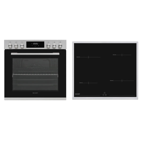 Sharp Kochherd Set Backofen und Induktionskochfeld, Einbau, K-72P51INH-EU Poly-Set