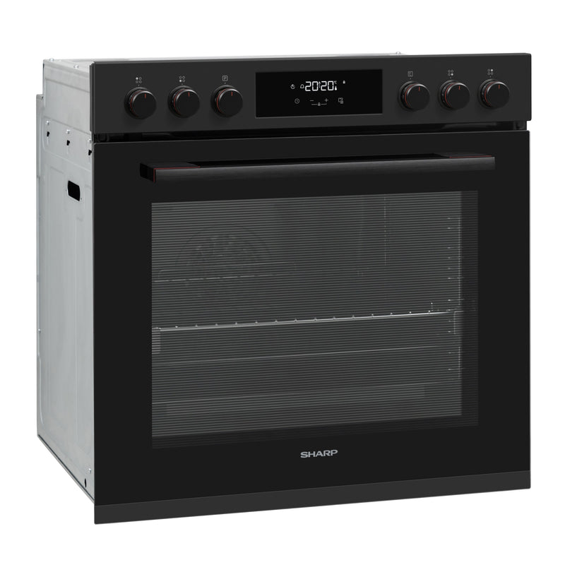 Sharp Kochherd Set Backofen und Virokeramikkochfeld, Einbau, K-72P19BNH-EU Poly-Set