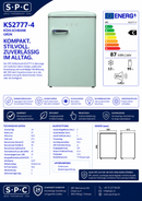 SPC Kühlschrank mit Gefrierfach, KS2777-4 grün