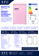 SPC Kühlschrank mit Gefrierfach, KS2777-6 pink