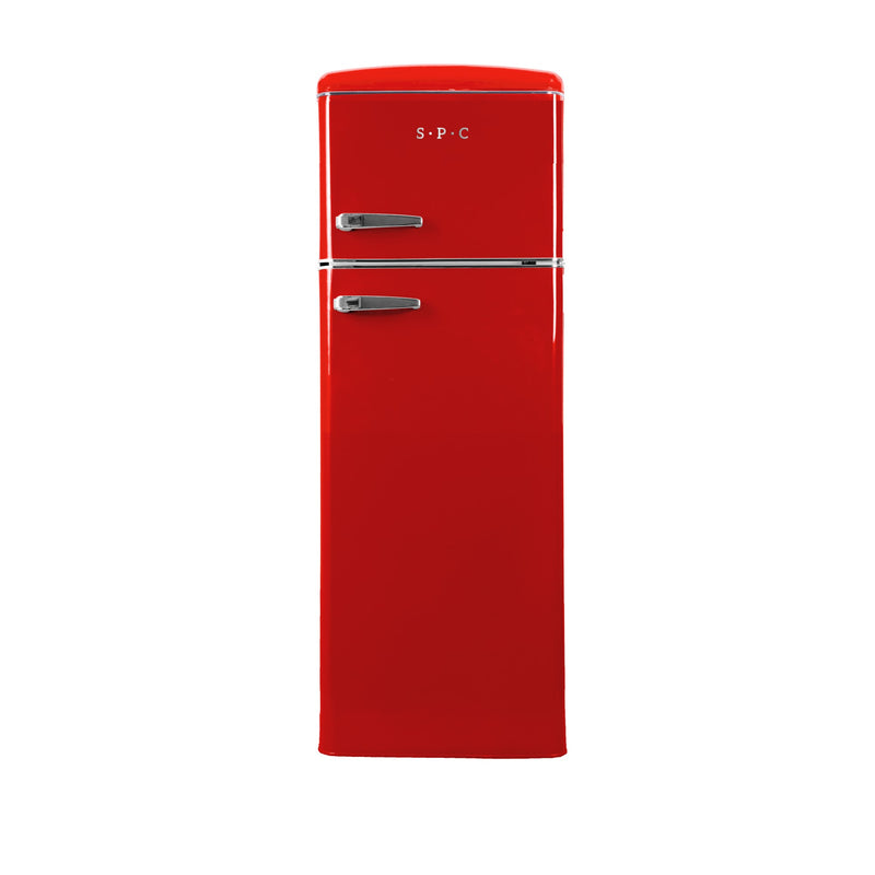 SPC Kühl- / Gefrierkombination Retro KS3777-1, rot, 206 L