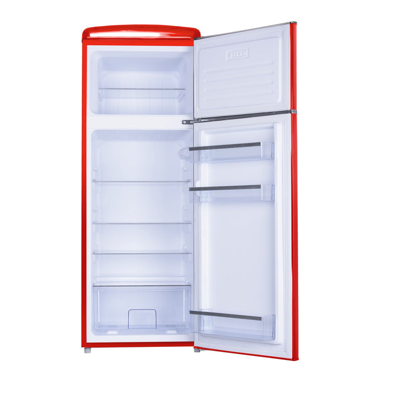 SPC Kühl- / Gefrierkombination Retro KS3777-1, rot, 206 L