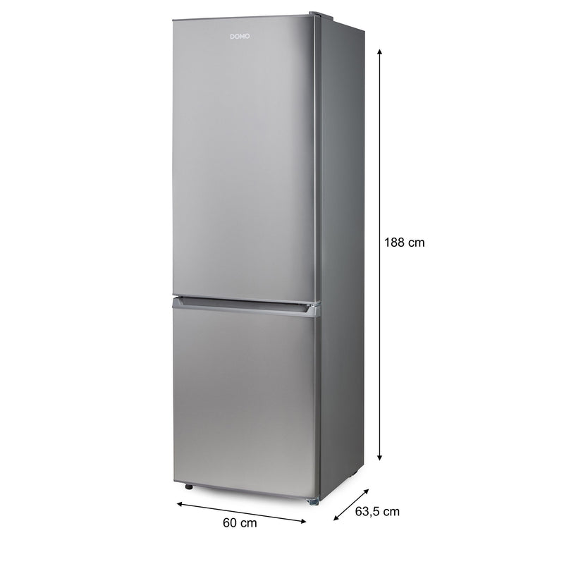 Domo Kühl- / Gefrierkombination DO91336C, 310 L, INOX-Look, NoFrost