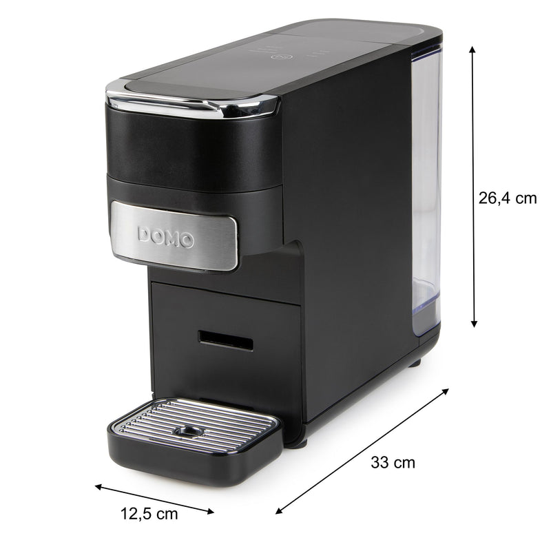 Domo Kaffeemaschine 4-in-1 für Nespresso und Dolce Gusto-Kapseln, ESE Pads und gem. Kaffee DO748K