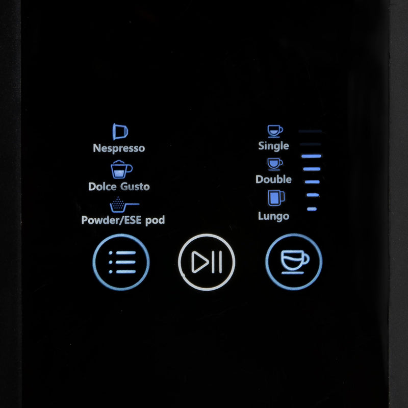 Domo Kaffeemaschine 4-in-1 für Nespresso und Dolce Gusto-Kapseln, ESE Pads und gem. Kaffee DO748K