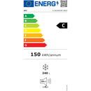 SPC Gefrierschrank H-GS240CNF-INOX-Look, 240 L, C-KL, NoFrost, Inverter-Technologie