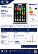 SPC Flaschenkühlschrank FKS118C INOX