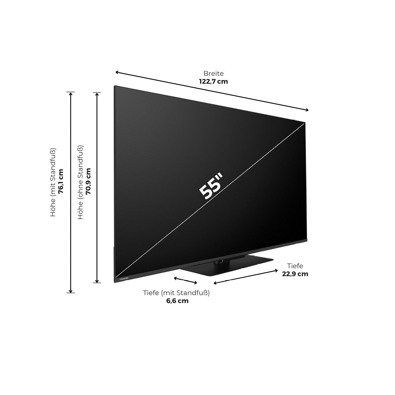 Toshiba TV 55 Zoll, 4K UHD, 55UV6F63DA