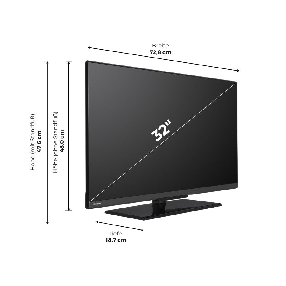 Toshiba TV 32 Zoll, HD Ready, 32WV3F63DA