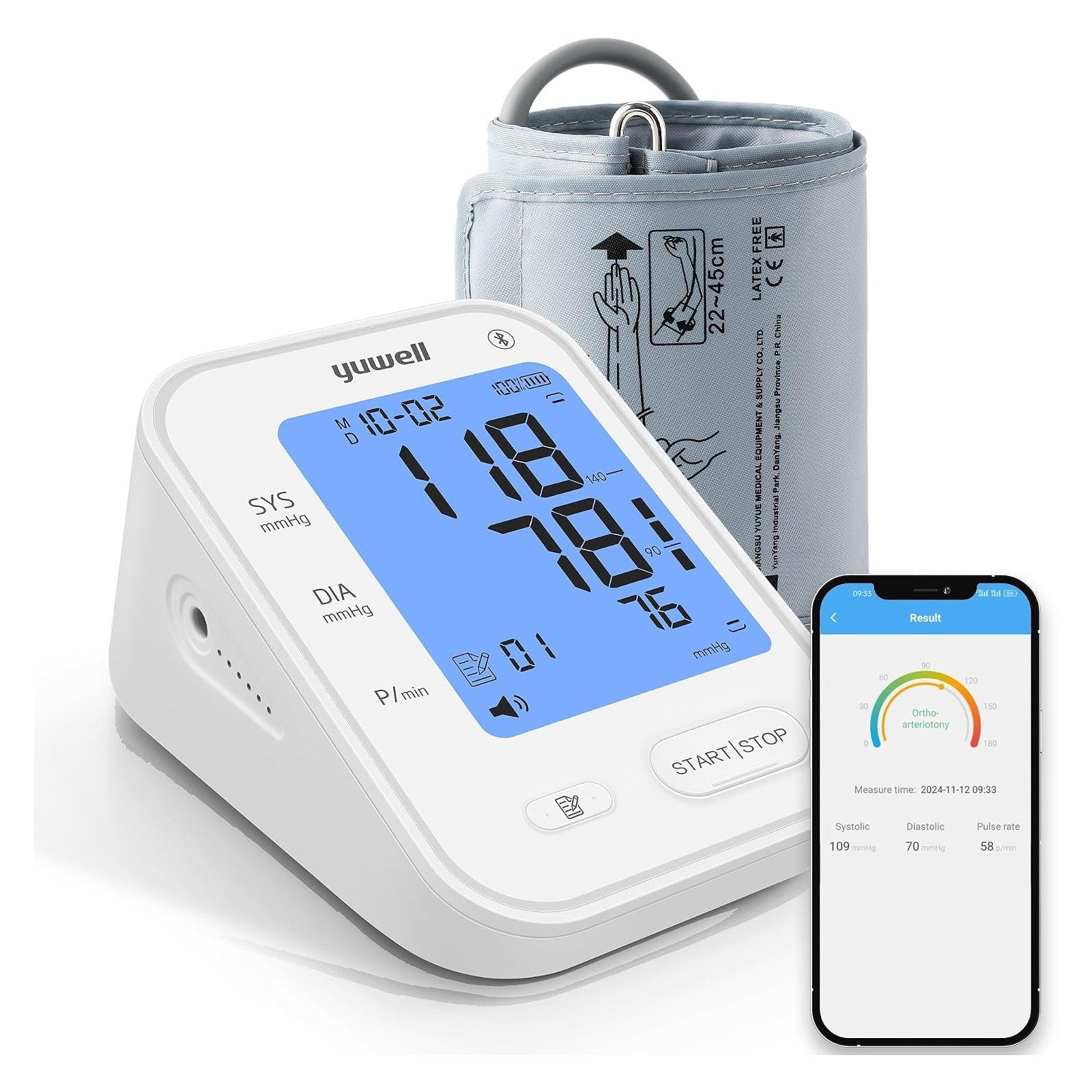 Yuwell Blutdruckmessgerät Oberarm YE650AR