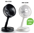 Innoliving Ventilator INN-525 Black,Wiederaufladbarer, faltbarer Ventilator