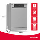 Sharp Geschirrspüler freistehend 45cm, QW-NS1DF47DS