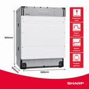 Sharp Geschirrspüler Einbau, vollintegriert, QW-NI2YI42A4X