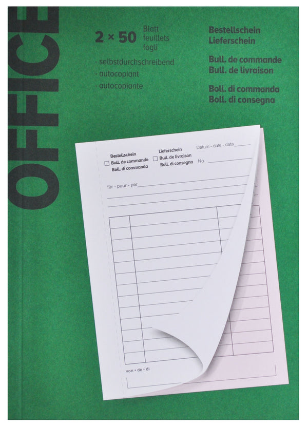 Office Büro / Papeterie Office Bestell/Lieferschein 2x50 Blätter A5 2 Stück