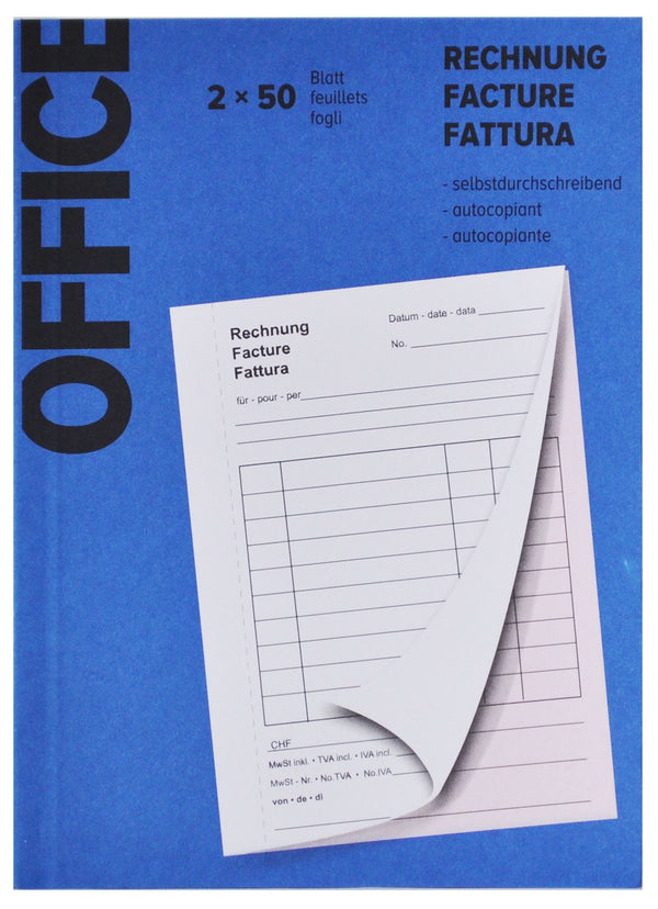 Office Büro / Papeterie Rechnung chemisch 2x50 Blatt A6 2 Stück