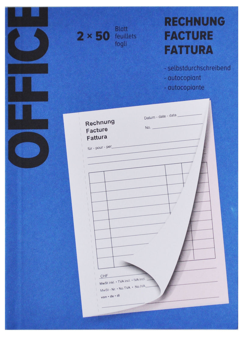 Office Büro / Papeterie Rechnung chemisch 2x50 Blatt A6 2 Stück