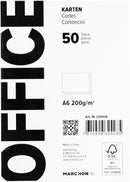 Office Büro / Papeterie Office Karten weiss A6 50 Stück