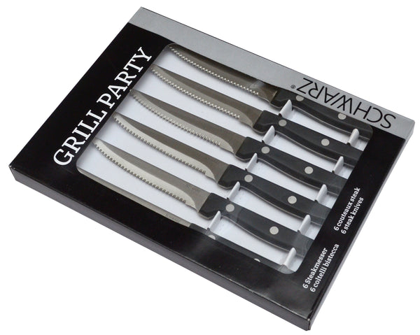 Schwarz Steakmesser 6 POM schwarz