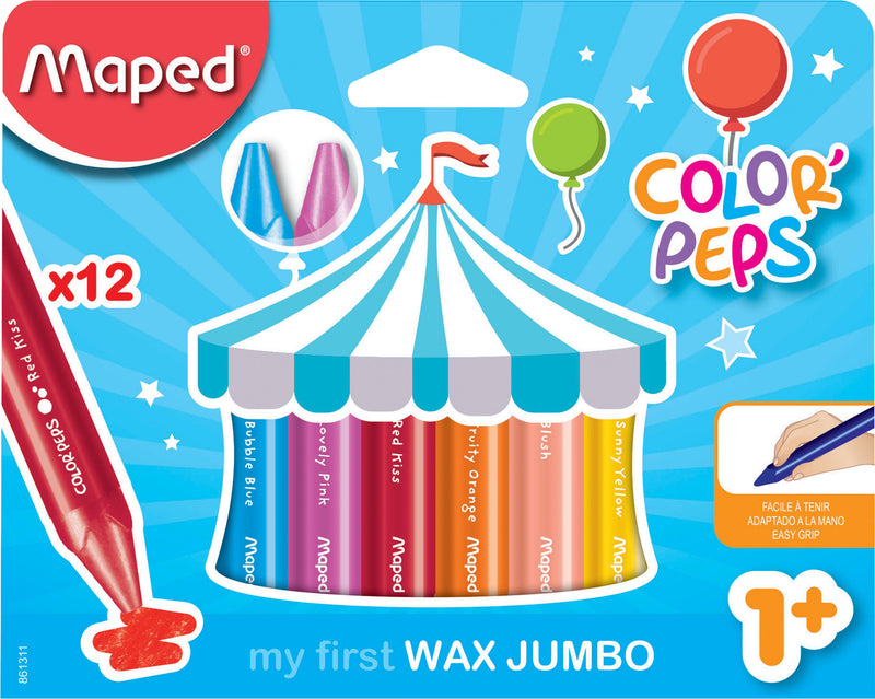 Maped Büro / Papeterie Wachsmalstifte Jumbo Color Peps 12 Stück