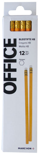 Office Büro / Papeterie Bleistift HB mit Radierer 12 Stück