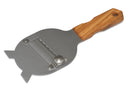 Black truffle cutter with olive wood handle