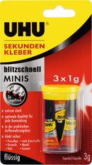 Uhu Klebstoff Sekundenkleber 3X1G Bl
