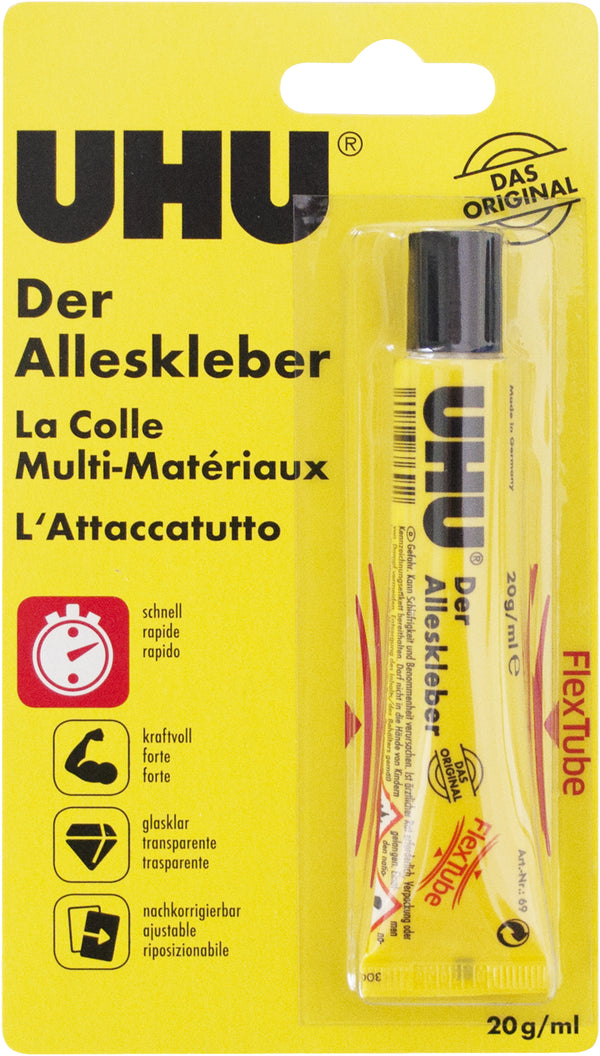 Uhu Klebstoff Der Alleskl.Flex+Clean 20G Tube Blister