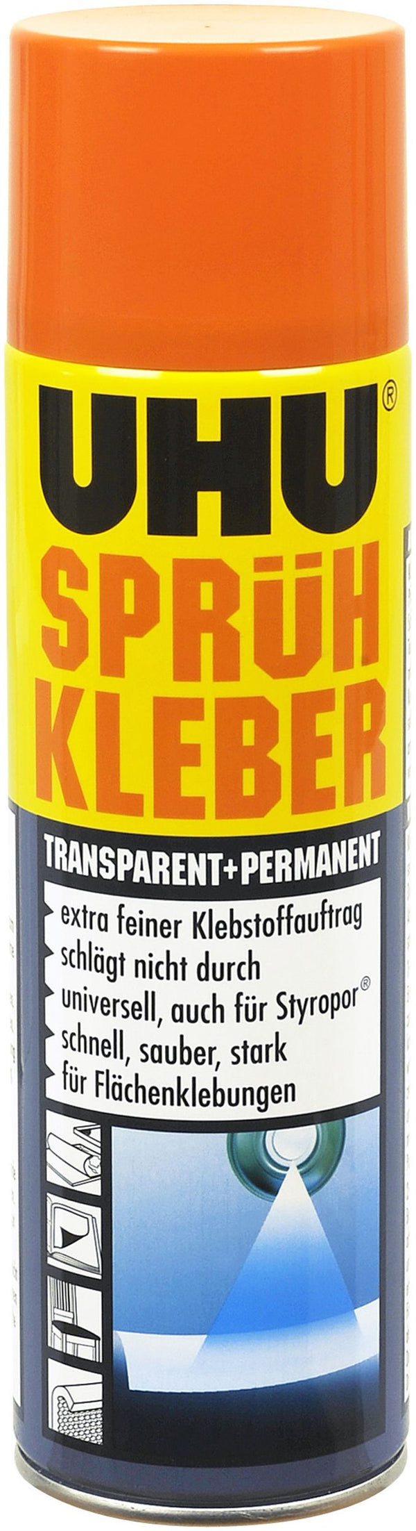 Uhu Klebstoff Sprühkleber permanent 500m2 Dose