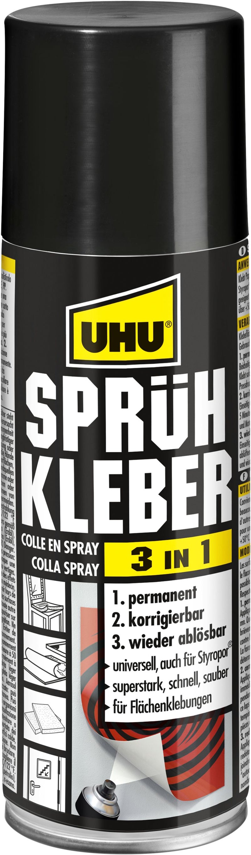 Uhu Klebstoff Sprühkleber 3In1 200m2