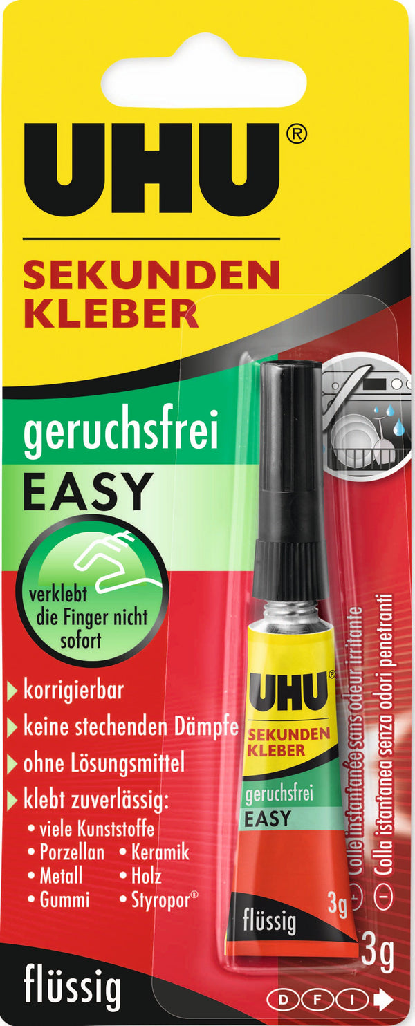 Uhu Klebstoff Sekunden Allekleber Flüssig 3G Blister