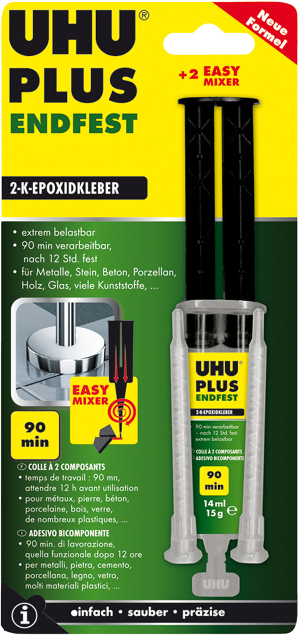 Uhu Klebstoff PLUS endfest 90min Doppelkammerspritze