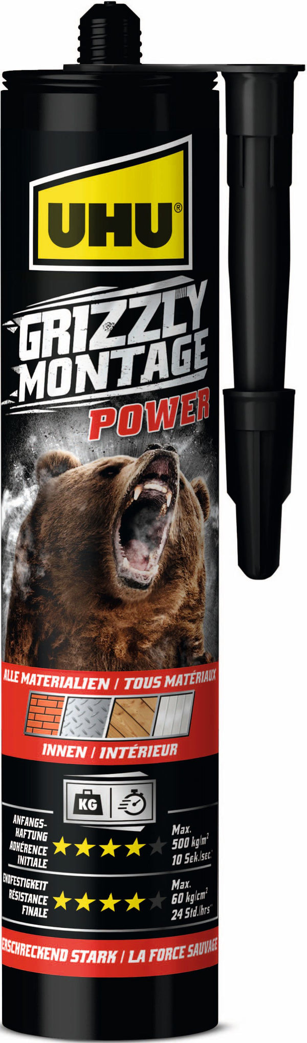 Uhu Klebstoff Grizzly Montage Power Weiss