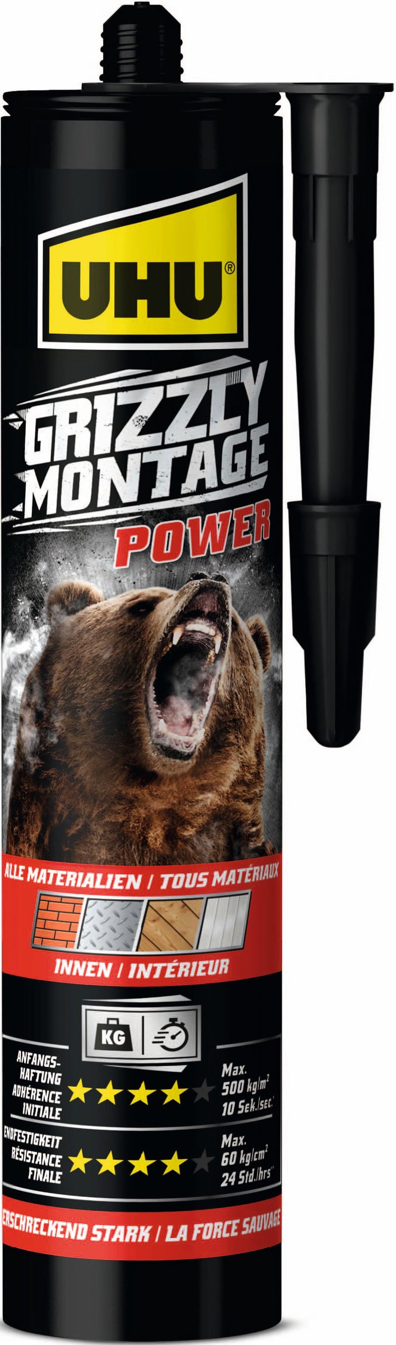 Uhu Klebstoff Grizzly Montage Power Weiss