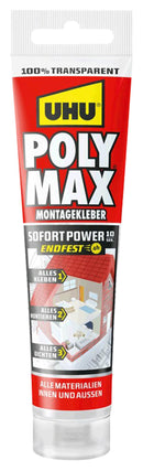 UHU Montagekleber Poly Max 10 Sek Sofort Power transparent 115g