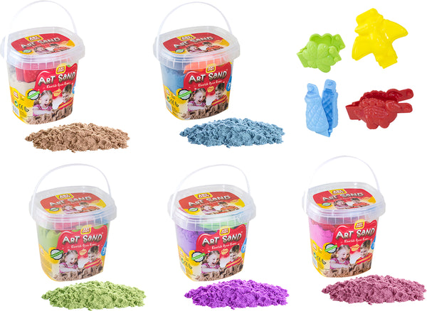 Art Craft Kinetic Sand 500g + 4 3D Formen assortiert