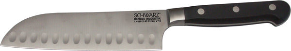 Schwarz Messer Quality Santoku-Messer geschmiedet 18 cm