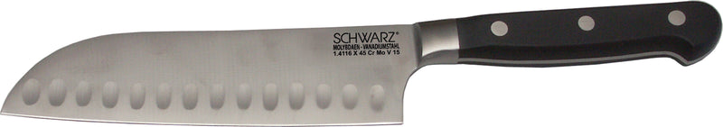 Schwarz Messer Quality Santoku-Messer geschmiedet 18 cm