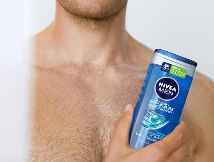 Nivea Duschgel Men 3 in1 Fresh Ocean Meeresmineralien 250ml