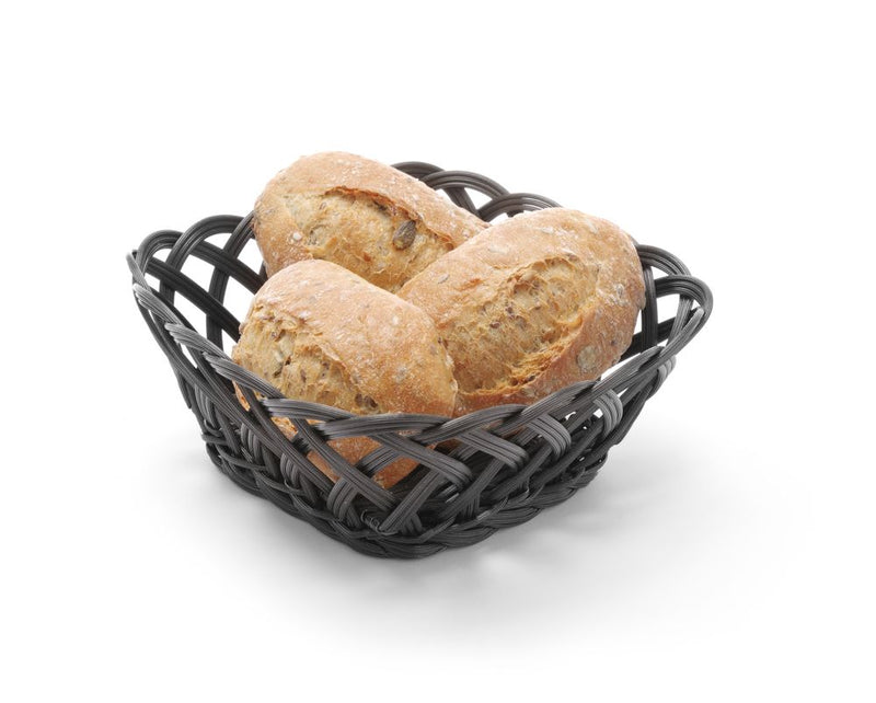 Hendi Bread Basket tissé Edge autour du noir