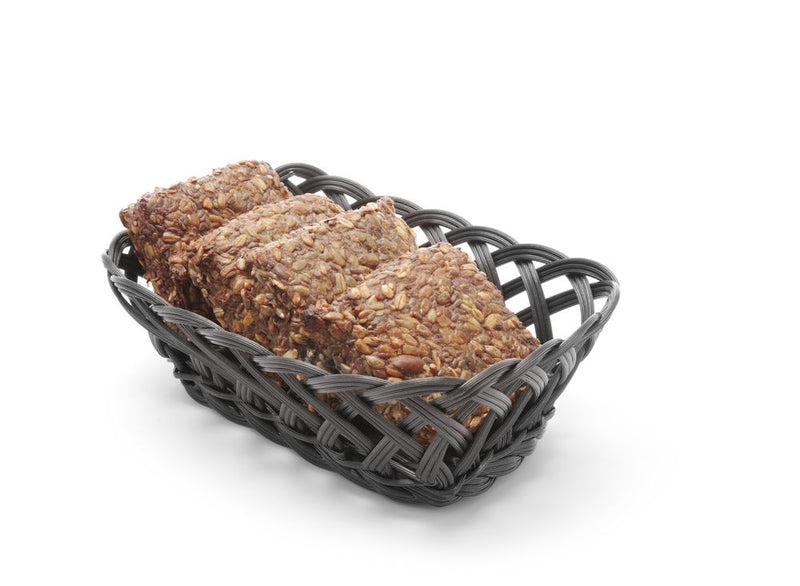 Hendi Bread Basket tissé Edge autour du noir