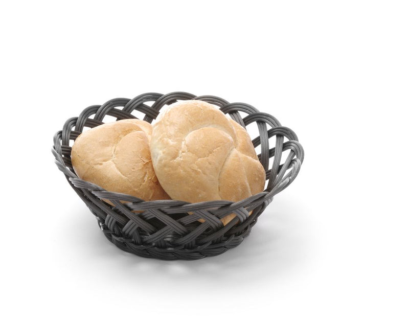 Hendi Bread Basket tissé Edge autour du noir