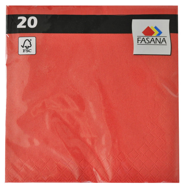 SnackPack Servietten rot 33x33 cm 20 Stück