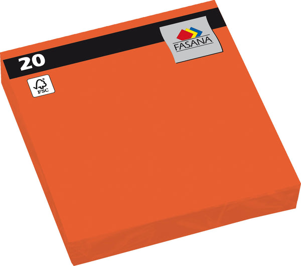 Fasana Servietten orange 33x33 cm 20 Stück